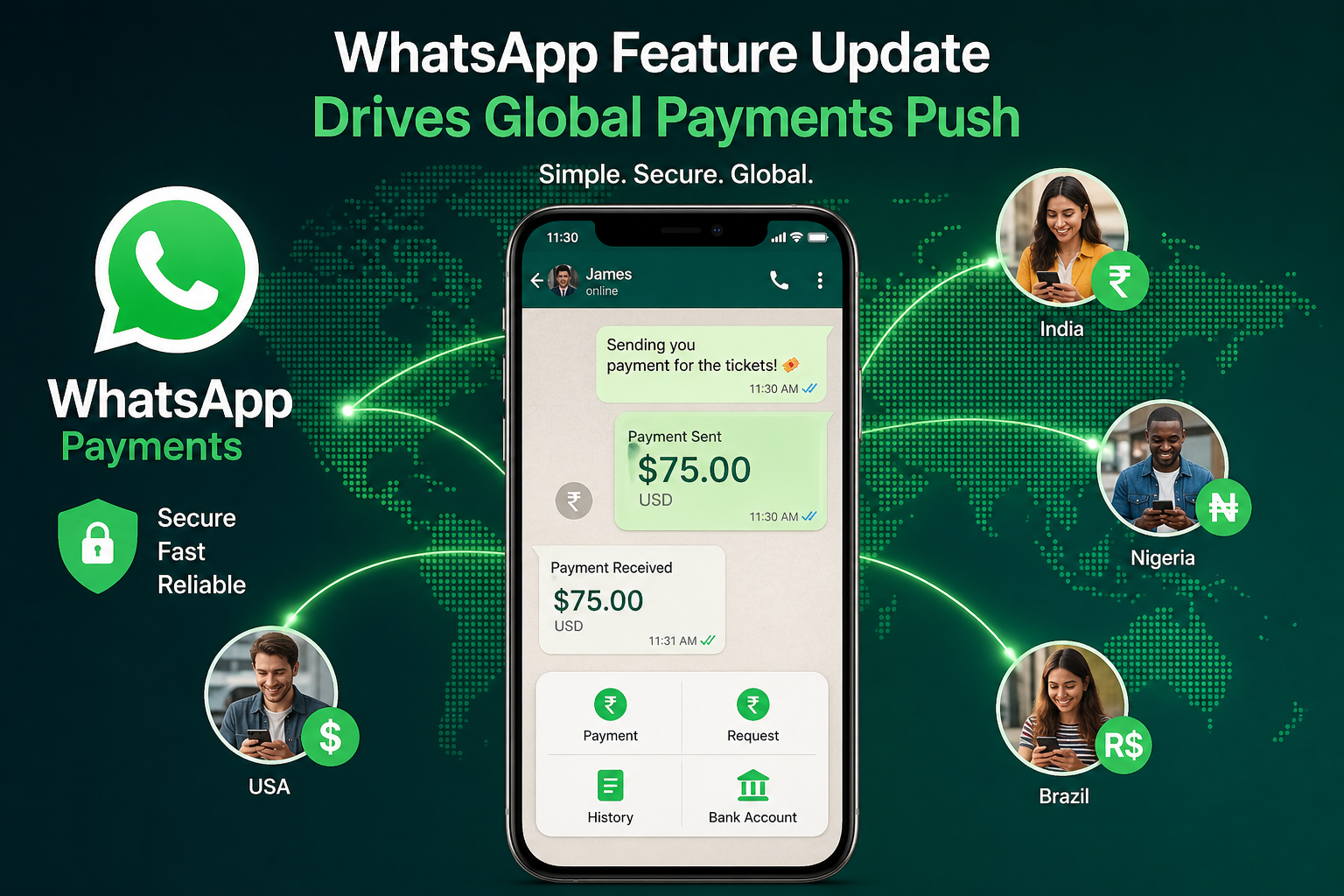 WhatsApp Feature Update Drives Global Payments Push
