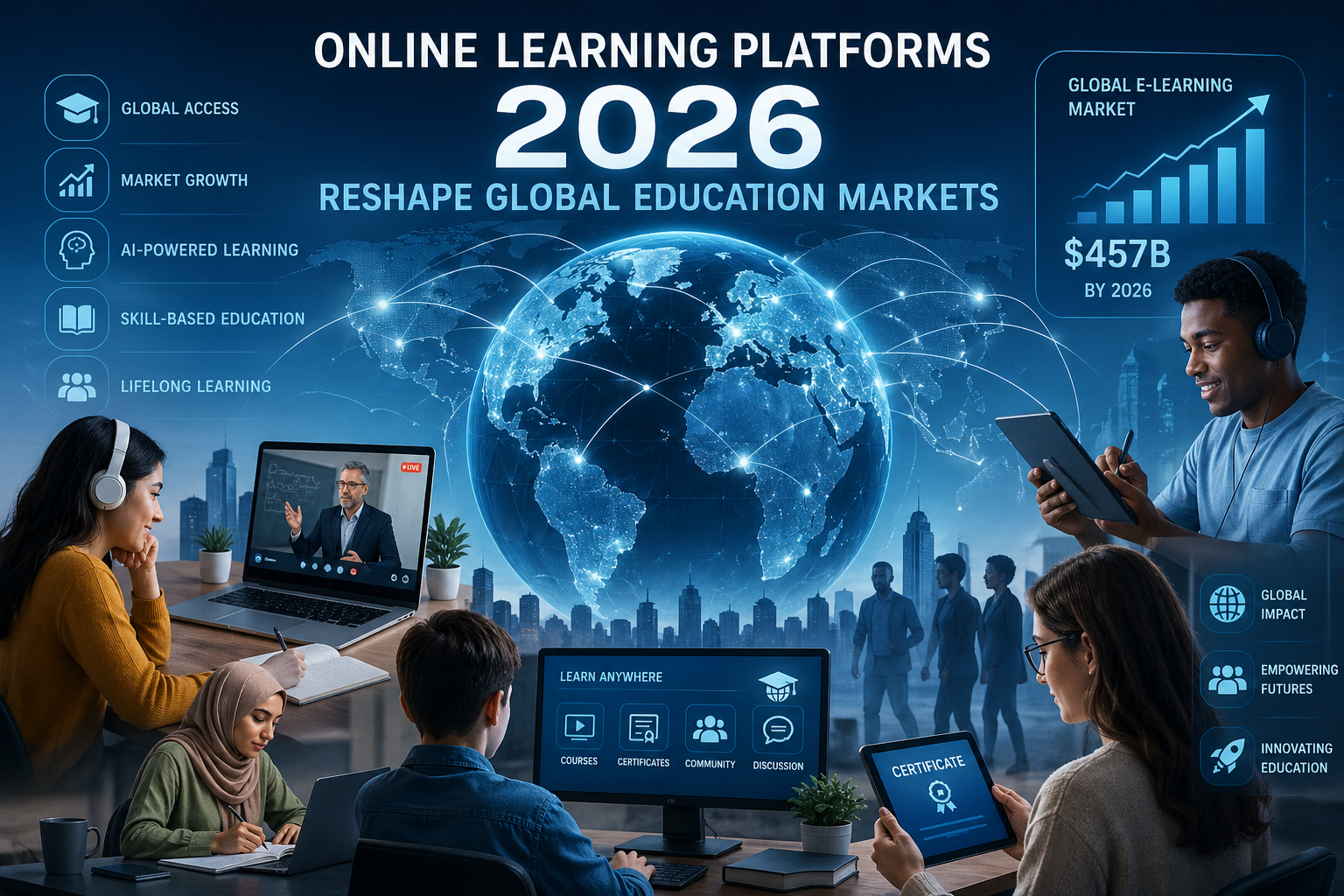 online learning platforms 2026 reshape global education markets