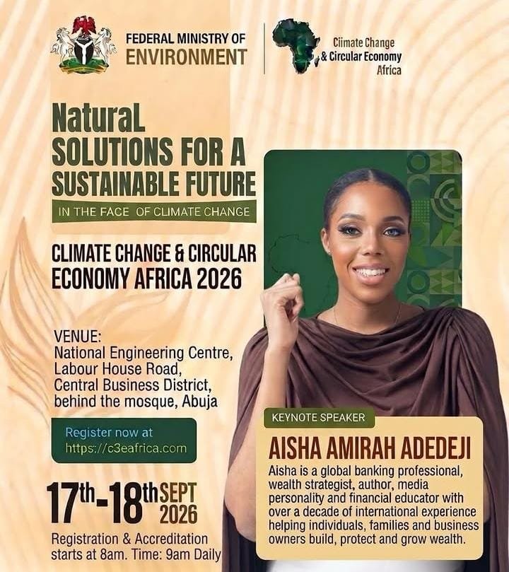 Aisha Amirah Adedeji CCCE Africa 2026 Natural Solutions for a Sustainable Future