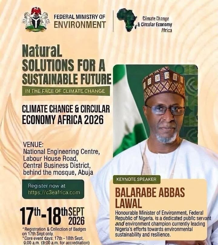 Balarabe Abbas Lawal CCCE Africa 2026 Natural Solutions for a Sustainable Future