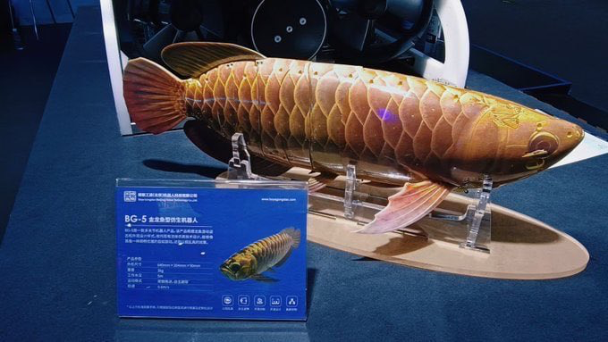 China Unveils BG-5 ‘Golden Dragon Fish’ Bionic Robot Fish at CIFTIS in Beijing