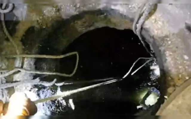 Delivery Rider Falls Into Unmarked Sewer Pit on Kanpur Road, Rescued by Bystanders