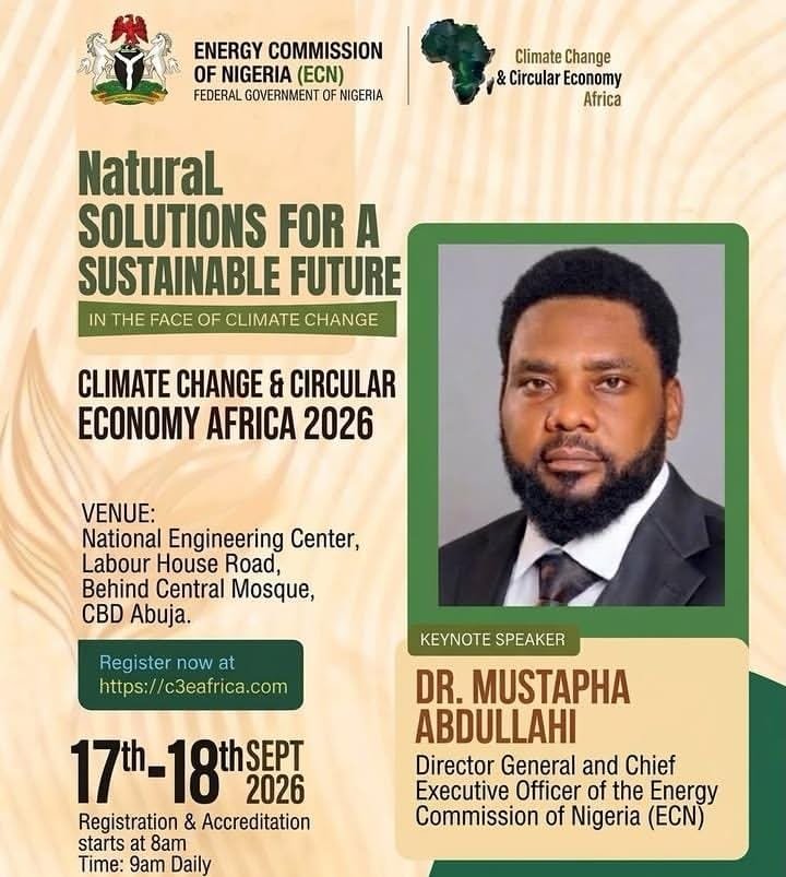 Dr. Mustapha Abdullahi CCCE Africa 2026 Natural Solutions for a Sustainable Future