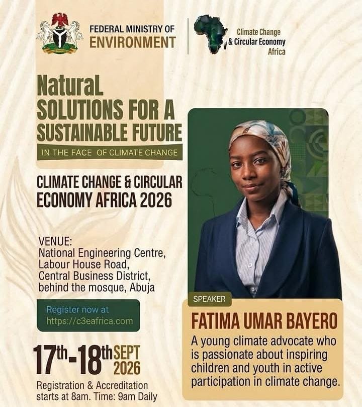 Fatima Umar Bayero CCCE Africa 2026 Natural Solutions for a Sustainable Future