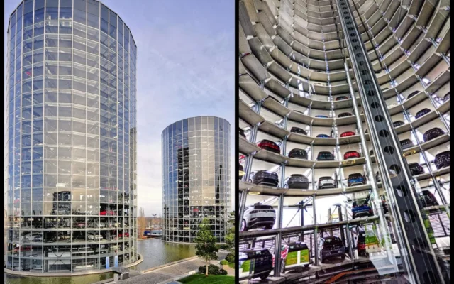 Inside Volkswagen's Twin Car Towers: The 60-Meter Glass Silos