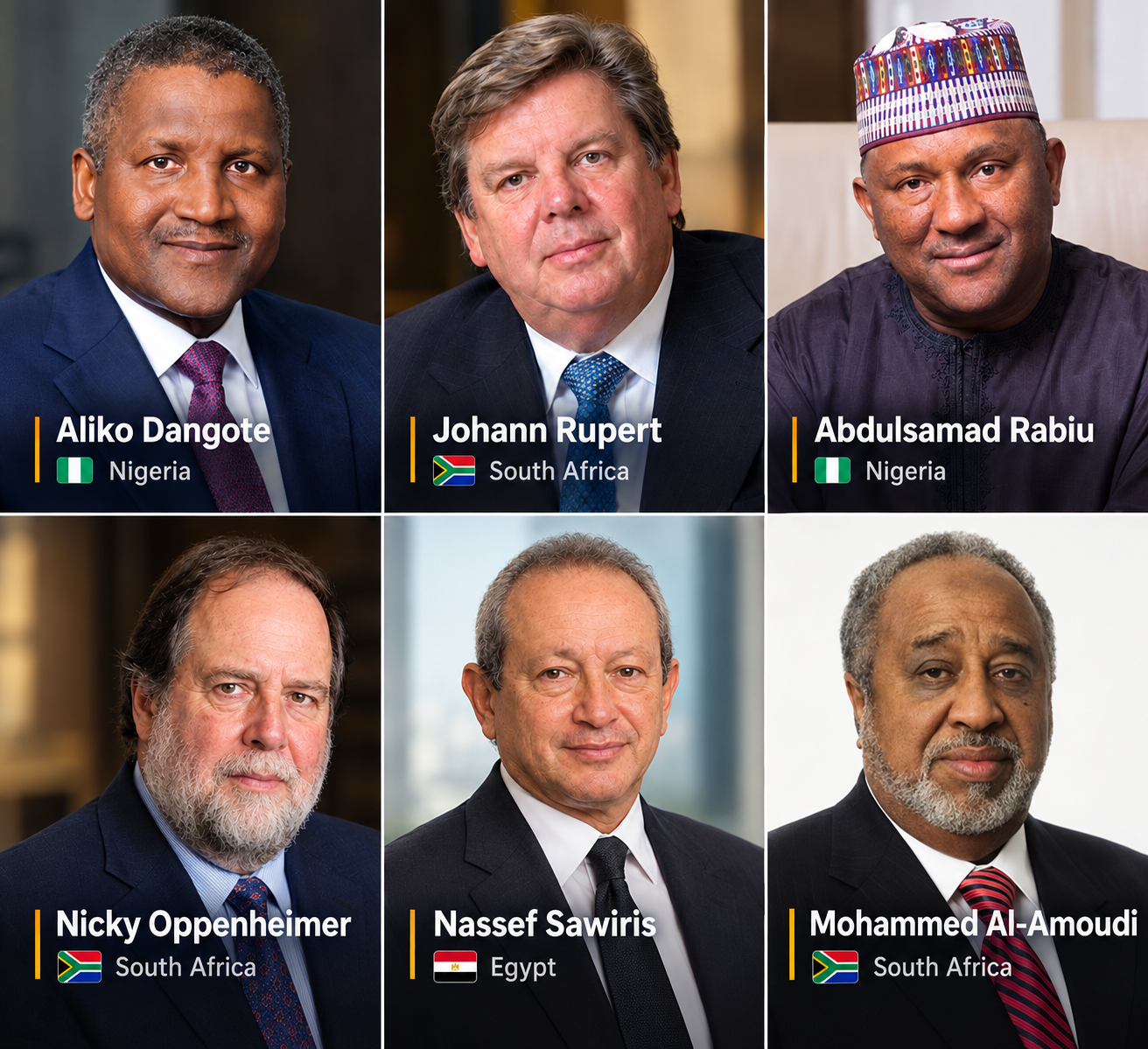 Top 6 African Billionaires Who Built Their Fortunes Outside Oil