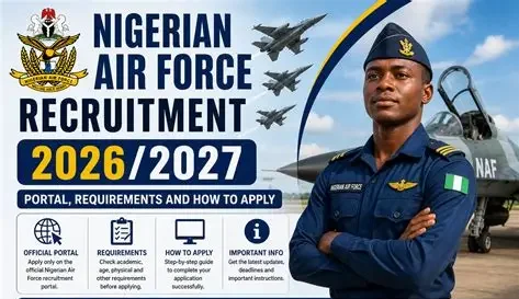 Nigerian Air Force Recruitment 2026 Official Portal, Requirements, How to Apply and October 14 Deadline